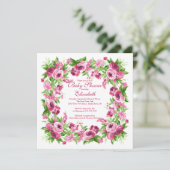 Hübsche rosa einladung (Stehend Vorderseite)