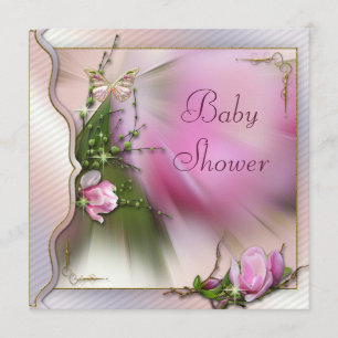 Hübsche rosa einladung