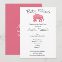 Hübsche rosa Elefanten-Baby-Party