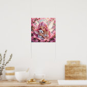 Hübsche rosa Elfenfee und Drache Poster (Küche)