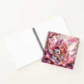 Hübsche rosa elfenhafte Fee & Drache Personalisier Notizblock (Innenseite)
