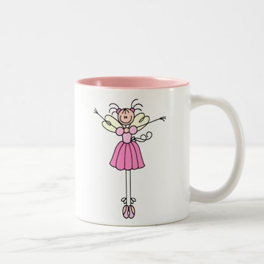 Hübsche rosa Engels-Ballerina-Tasse Zweifarbige Tasse (Rechts)