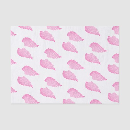 Hübsche rosa Engels-Flügel u. Weiß Seidenpapier (Vorderseite)