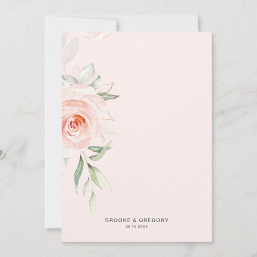 Hübsche rosa Farbtöne der geometrischen Blush-Hoch Einladung (Rückseite)