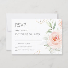 Hübsche rosa Farbtöne der geometrischen Blush-Hoch RSVP Karte