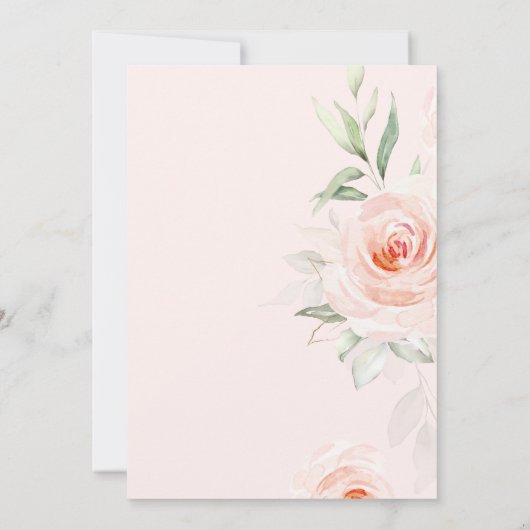 Hübsche rosa Farbtöne Geometrisches Brautparty Einladung (Rückseite)