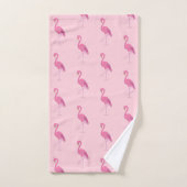 Hübsche rosa Flamingos auf einem rosa Hintergrund Badhandtuch Set (Handtuch)