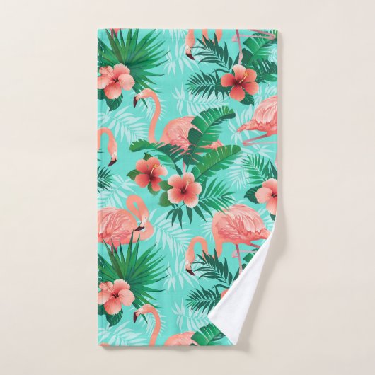 Hübsche rosa Flamingos Badhandtuch Set (Handtuch)