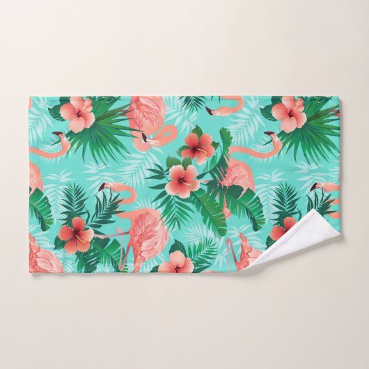 Hübsche rosa Flamingos Badhandtuch Set (Handtuch)