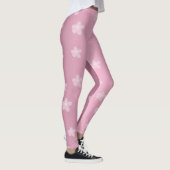 Hübsche Rosa-Flora-Leggings Leggings (Rechts)