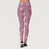 Hübsche Rosa-Flora-Leggings Leggings (Rückseite)