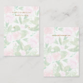 Hübsche rosa florale Anzeigetafel Visitenkarte (Vorne/Hinten)