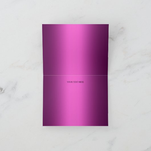 Hübsche rosa Foliage & Bow Dankeschön Karte (Innenseite)