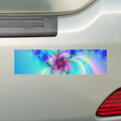 Hübsche rosa Fraktal-Blume Autoaufkleber (Auf Auto)