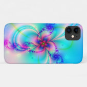 Hübsche rosa Fraktal-Blume Case-Mate iPhone Hülle (Rückseite (Horizontal))