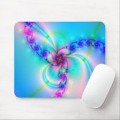 Hübsche rosa Fraktal-Blume Mousepad (Mit Mouse)