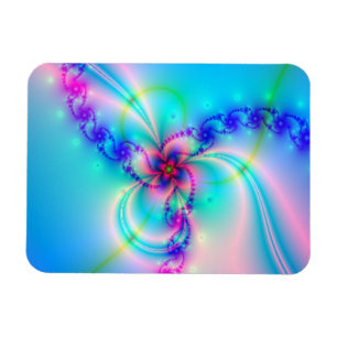 Hübsche rosa fraktale Blume Magnet