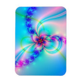 Hübsche rosa fraktale Blume Magnet (Vertikal)