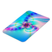 Hübsche rosa fraktale Blume Magnet (Linke Seite)