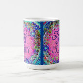 Hübsche rosa Freude am Zitat der Reise Kaffeetasse (Mittel)