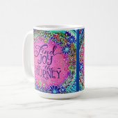 Hübsche rosa Freude am Zitat der Reise Kaffeetasse (Vorderseite Links)