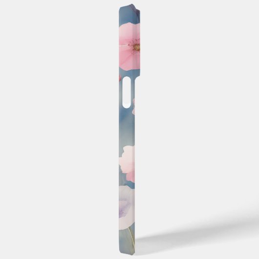 Hübsche Rosa Frühling Blume Ölgemälde Mit Monogram Case-Mate iPhone Hülle (Rückseite / Rechts)