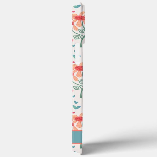 Hübsche Rosa Frühlingsblumen Muster Inspirivity Case-Mate iPhone Hülle (Rückseite / Rechts)