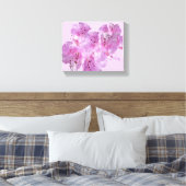 Hübsche rosa Frühlingsblüte blumengeschmückt moder Leinwanddruck (Insitu (Schlafzimmer))