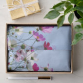 Hübsche rosa Frühlingswiesenblumen Seidenpapier (Geschenk)
