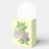 hübsche, rosa Fuchia-Blume und Blumenblätter Geschenkschachtel (Geöffnet)