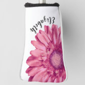 Hübsche rosa Gänseblümchen-Blume mit individuellem Golf Headcover (Rotieren 90)
