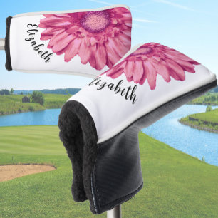 Hübsche rosa Gänseblümchen-Blume mit individuellem Golf Headcover