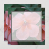 Hübsche Rosa-Garten-Blume Blanche Hochzeit, Party, Einladung (Vorne/Hinten)