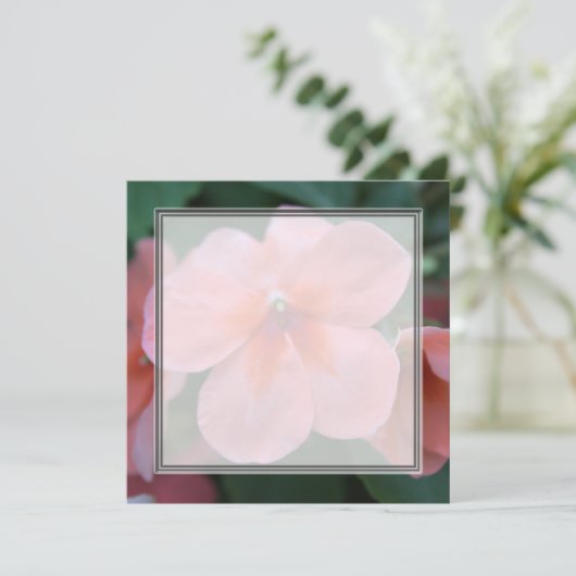 Hübsche Rosa-Garten-Blume Blanche Hochzeit, Party, Einladung (Stehend Vorderseite)