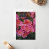 Hübsche Rosa-Garten-Blume Mitteilungskarte (Vorderseite/Rückseite Beispiel)