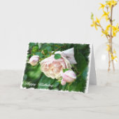 Hübsche Rosa Geburtstagskarte (mit Vers) Karte (Gelbe Blume)