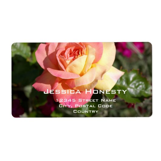 Hübsche rosa-gelbe Blume, kundenspezifisch (Vorne)