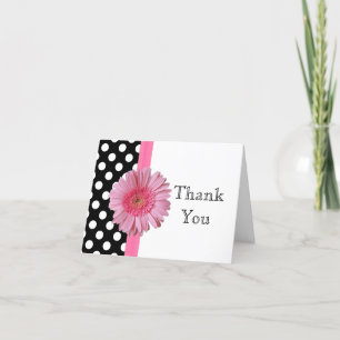 Hübsche rosa Gerbera-Daisy-Dankeskarte Dankeskarte