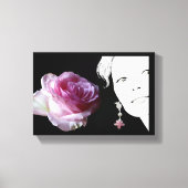 Hübsche Rosa-Girl-Modeerscheinung Leinwanddruck (Vorderseite)