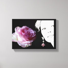 Hübsche Rosa-Girl-Modeerscheinung Leinwanddruck