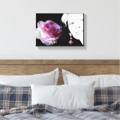 Hübsche Rosa-Girl-Modeerscheinung Leinwanddruck (Insitu (Schlafzimmer))