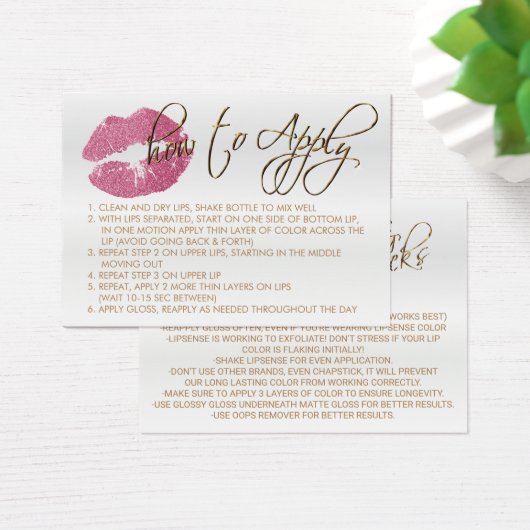 Hübsche Rosa Glitzer Lips 2 - Anwenden (Schreibtisch)