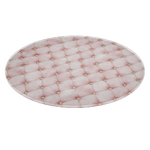 Hübsche rosa Gold Quadrate Schneidebrett
