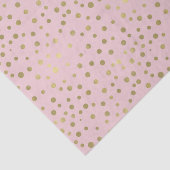 Hübsche rosa Goldfetti-Punkte Seidenpapier (Ausschnitt)