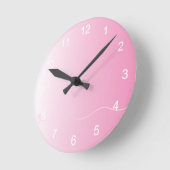 Hübsche rosa Gradient Runde Wanduhr (Winkel)