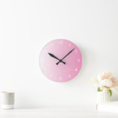 Hübsche rosa Gradient Runde Wanduhr (Zuhause)