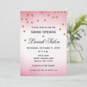 Hübsche Rosa Grand Opening-Party Einladung (Stehend Vorderseite)