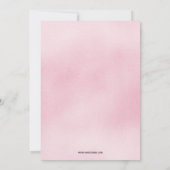 Hübsche Rosa Grand Opening-Party Einladung (Rückseite)