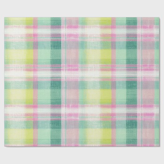 Hübsche rosa grüne Karierte Imitate Webtextur auss Geschenkpapier (Flach)