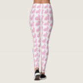 Hübsche rosa Häschen Ostern Leggings (Rückseite)